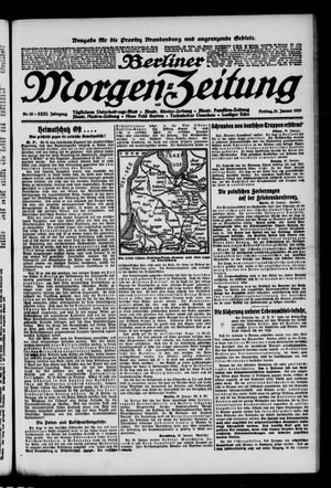 Berliner Morgenzeitung vom 31.01.1919