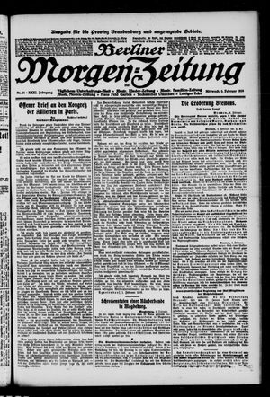 Berliner Morgenzeitung vom 05.02.1919