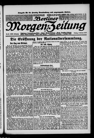Berliner Morgenzeitung vom 07.02.1919