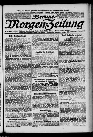 Berliner Morgen-Zeitung on Feb 13, 1919
