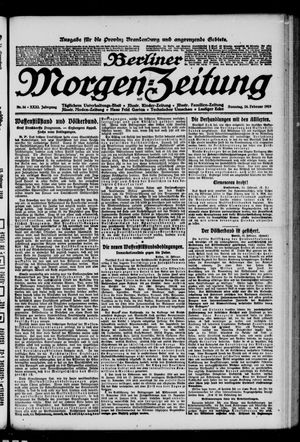 Berliner Morgen-Zeitung vom 16.02.1919