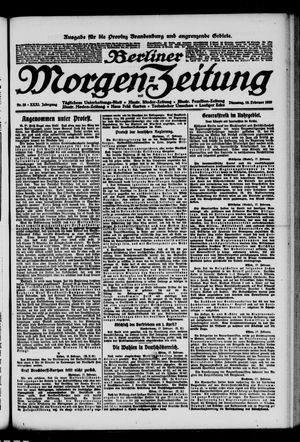 Berliner Morgenzeitung vom 18.02.1919