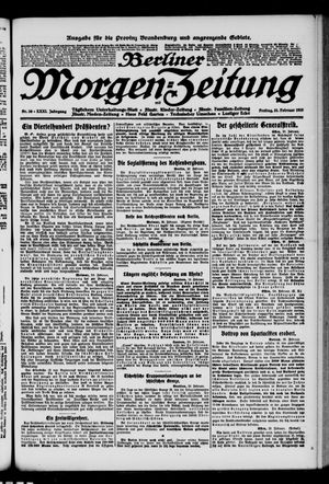 Berliner Morgenzeitung vom 21.02.1919