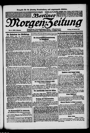 Berliner Morgenzeitung on Feb 28, 1919