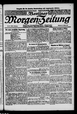 Berliner Morgen-Zeitung vom 26.03.1919