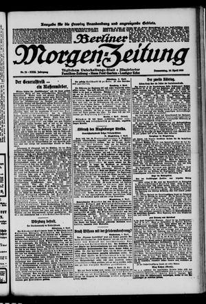 Berliner Morgenzeitung vom 10.04.1919