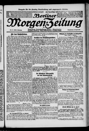 Berliner Morgenzeitung vom 12.04.1919