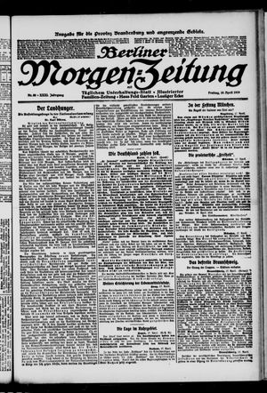 Berliner Morgen-Zeitung vom 18.04.1919