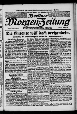 Berliner Morgen-Zeitung vom 22.04.1919