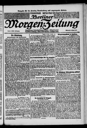 Berliner Morgen-Zeitung vom 23.04.1919
