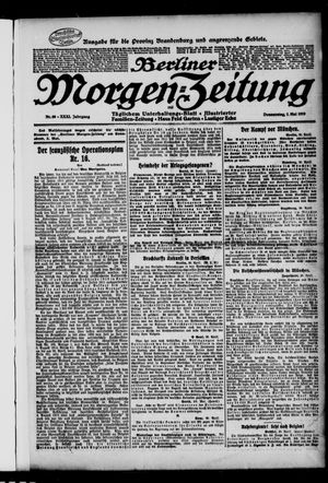 Berliner Morgenzeitung vom 01.05.1919