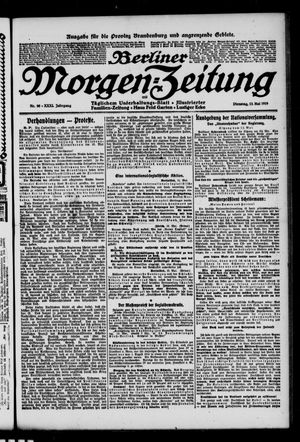 Berliner Morgen-Zeitung vom 13.05.1919