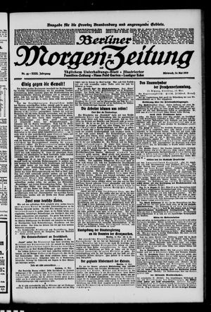 Berliner Morgen-Zeitung vom 14.05.1919