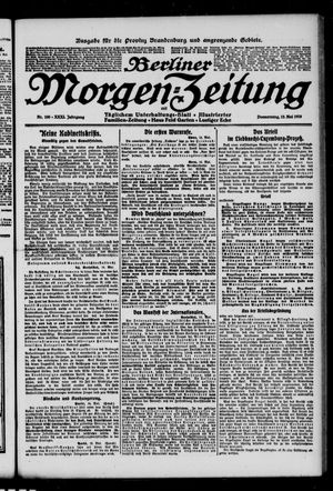 Berliner Morgen-Zeitung vom 15.05.1919