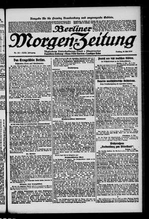 Berliner Morgen-Zeitung vom 16.05.1919