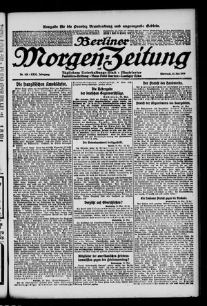 Berliner Morgen-Zeitung vom 21.05.1919