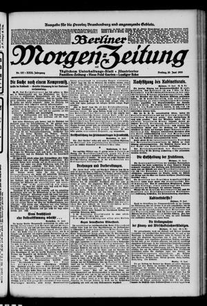 Berliner Morgen-Zeitung vom 20.06.1919