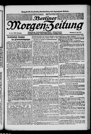 Berliner Morgen-Zeitung vom 24.06.1919