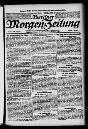 Berliner Morgen-Zeitung vom 01.07.1919