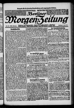 Berliner Morgen-Zeitung vom 20.07.1919