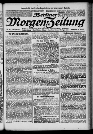 Berliner Morgen-Zeitung vom 31.07.1919