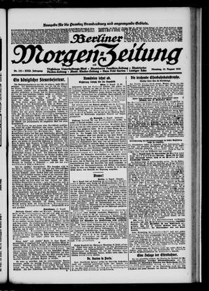 Berliner Morgen-Zeitung vom 12.08.1919