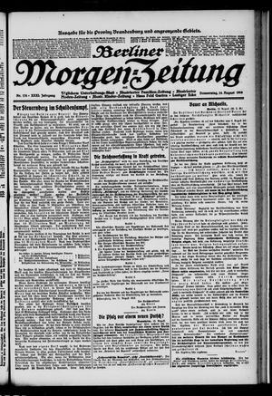 Berliner Morgen-Zeitung vom 14.08.1919