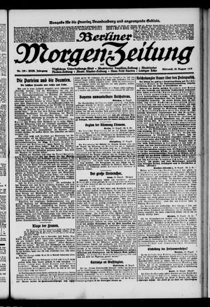 Berliner Morgen-Zeitung vom 20.08.1919
