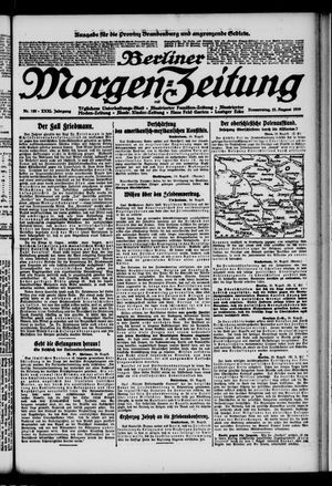 Berliner Morgen-Zeitung vom 21.08.1919