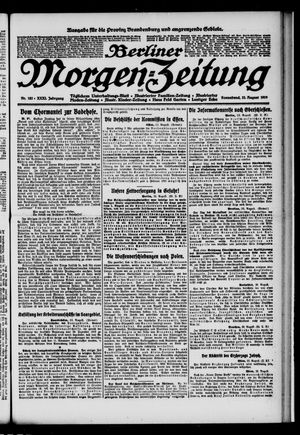 Berliner Morgen-Zeitung vom 23.08.1919