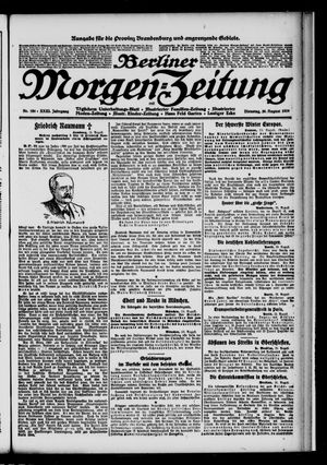 Berliner Morgen-Zeitung vom 26.08.1919