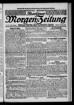 Berliner Morgen-Zeitung vom 27.08.1919