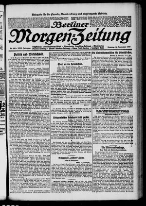 Berliner Morgen-Zeitung vom 14.09.1919