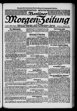Berliner Morgen-Zeitung vom 16.09.1919