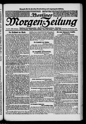 Berliner Morgen-Zeitung vom 25.09.1919