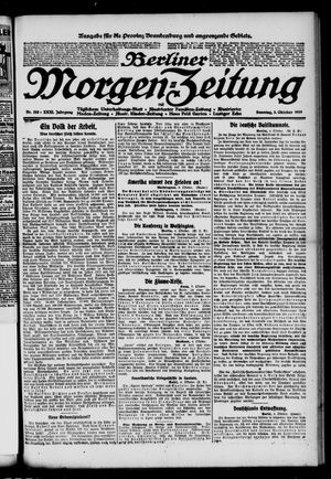 Berliner Morgen-Zeitung vom 05.10.1919