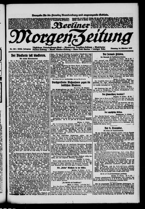 Berliner Morgen-Zeitung vom 14.10.1919