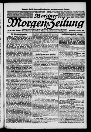 Berliner Morgen-Zeitung vom 18.10.1919