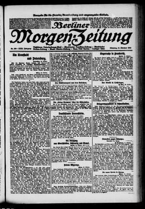Berliner Morgen-Zeitung vom 21.10.1919