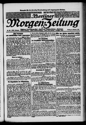 Berliner Morgen-Zeitung vom 24.10.1919