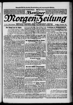 Berliner Morgen-Zeitung vom 04.11.1919
