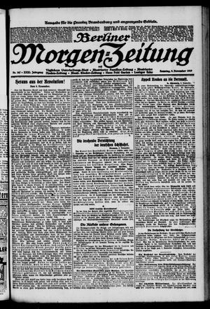 Berliner Morgen-Zeitung vom 09.11.1919