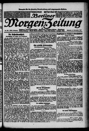 Berliner Morgen-Zeitung vom 12.11.1919