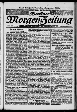 Berliner Morgen-Zeitung vom 16.12.1919