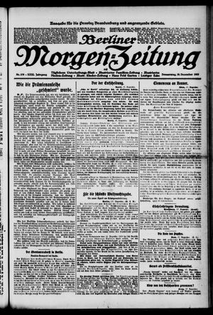 Berliner Morgen-Zeitung vom 18.12.1919