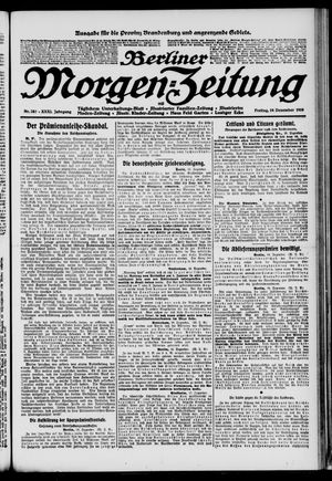 Berliner Morgen-Zeitung vom 19.12.1919
