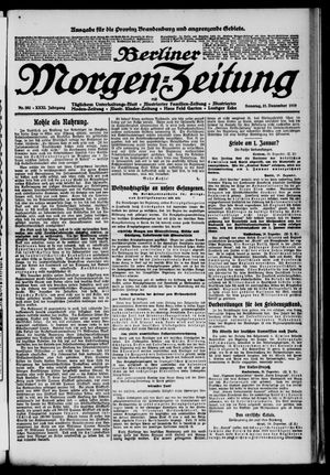 Berliner Morgen-Zeitung vom 21.12.1919