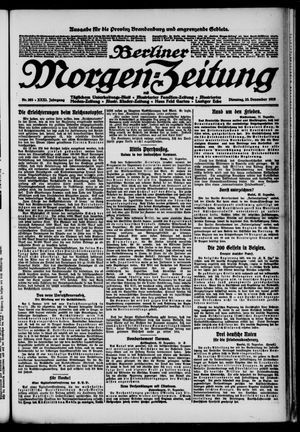 Berliner Morgen-Zeitung vom 23.12.1919