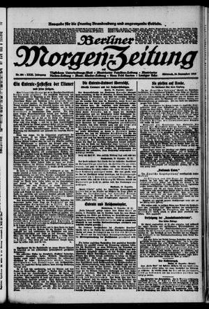 Berliner Morgen-Zeitung vom 24.12.1919