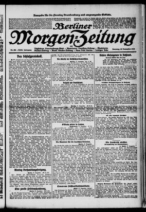 Berliner Morgen-Zeitung vom 28.12.1919